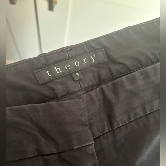 Theory black dress pants size 4 flare boot cut workwear cotton blend - Picture 4 of 5